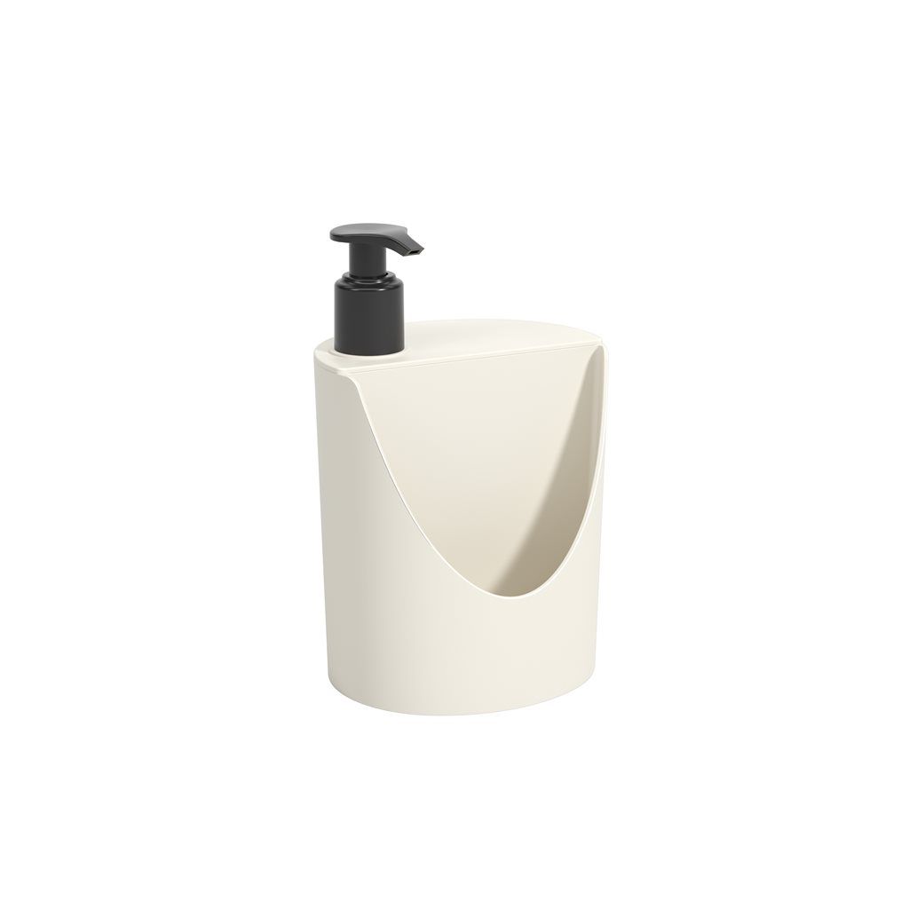 DISPENSADOR DE JABON 600ML PLASTICO COZA GRIS CLARO