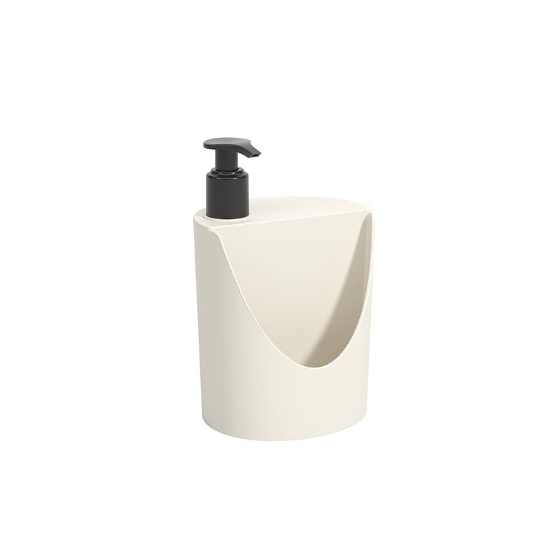 DISPENSADOR DE JABON 600ML PLASTICO COZA GRIS CLARO