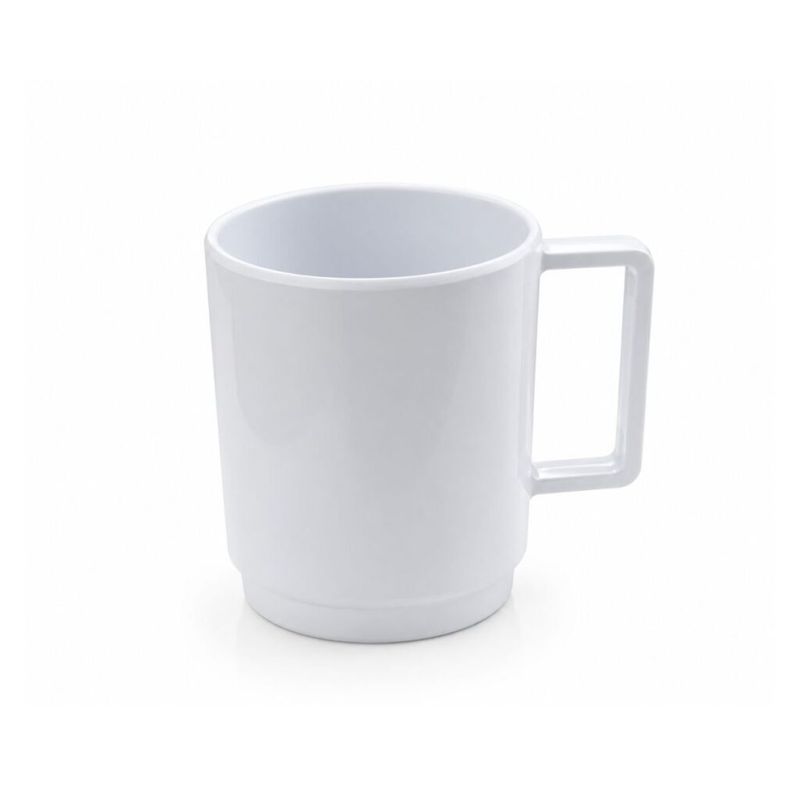 MUG MELAMINA BLANCO 8X10CM PRISMA