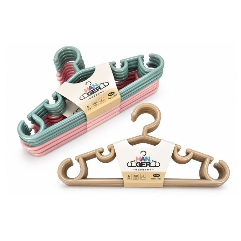 SET X6 PERCHA NIÑO PLASTICO
