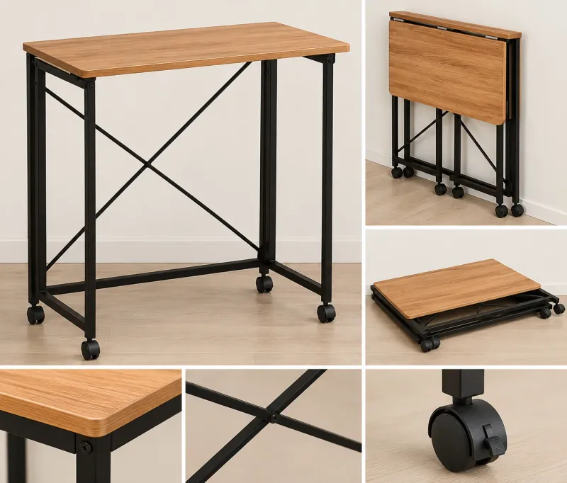 MESA AUXILIAR PLEGLABLE 60x40CM COLOR MADERA