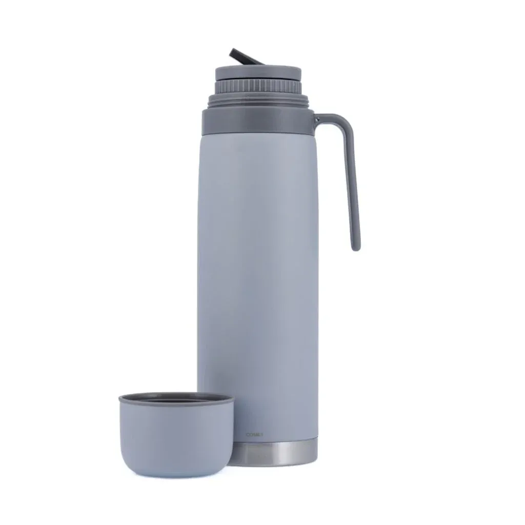 TERMO AC. INOX 1LT M/RIGIDA GRIS COMET DUBLIN