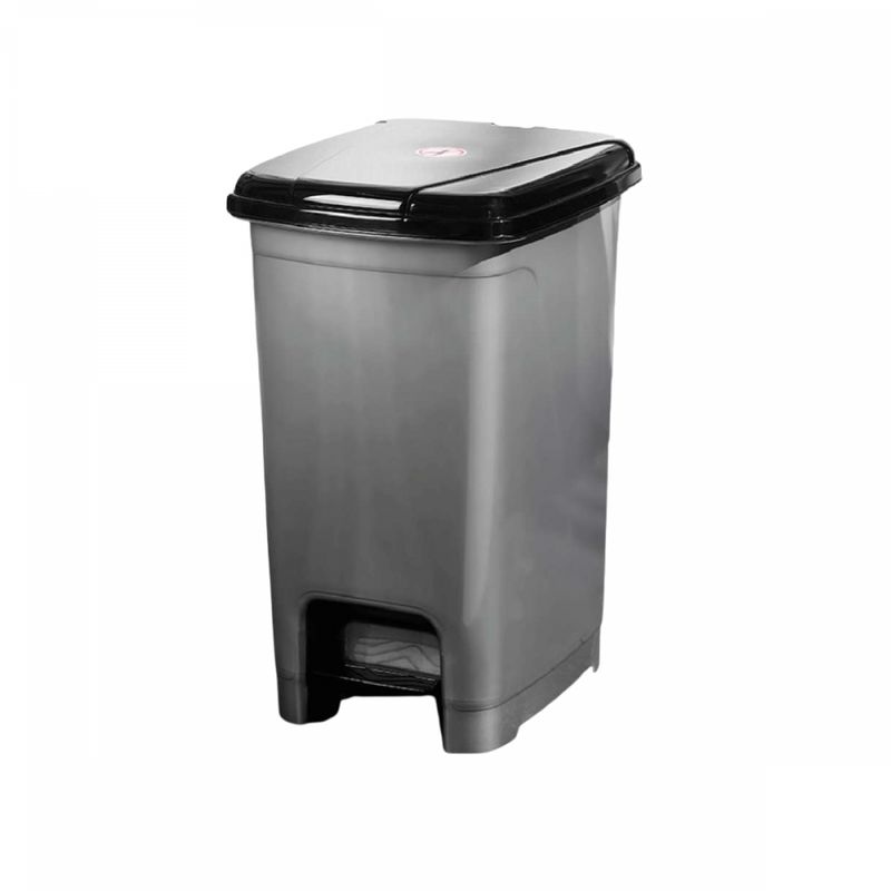PAPELERA 15LTS C/PEDAL GRIS VIOLET HOUSE
