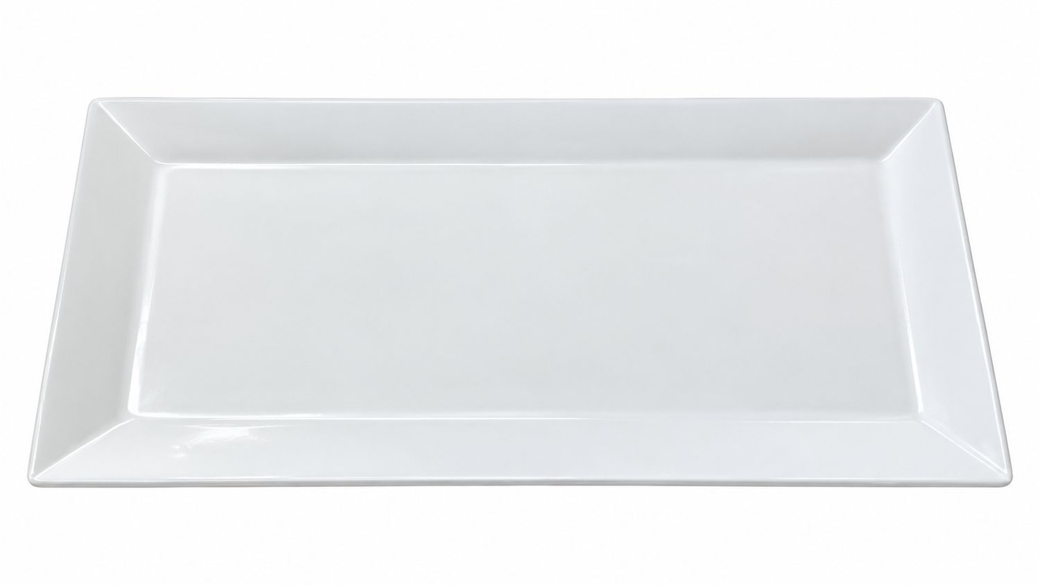FUENTE RECT.LOZA BLANCA 40X20X2CM BG