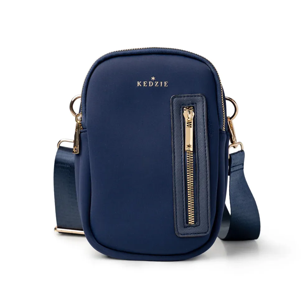 SAC A BANDOULIERE 2 FACON SLOANE KEDZIE - BLEU MARIN