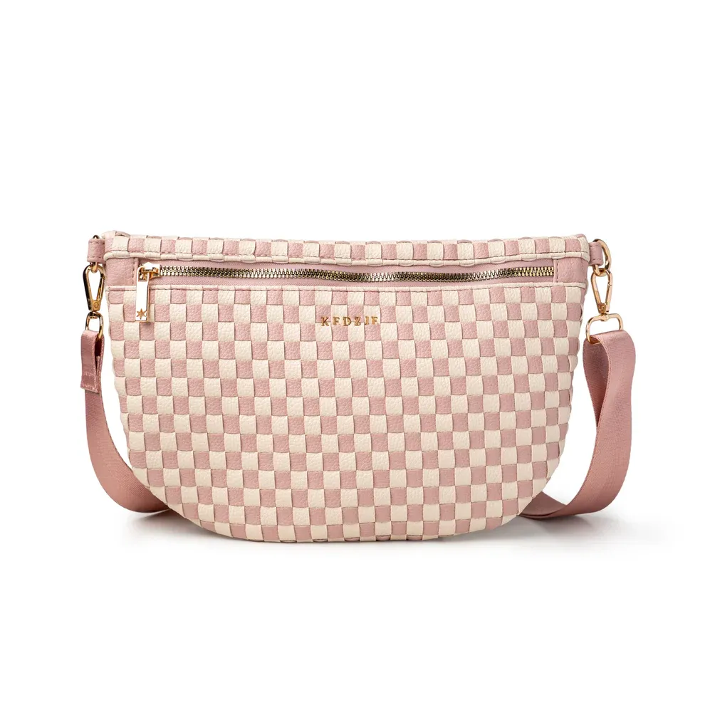 SAC A BANDOULIERE TISSÉ TERRACE KEDZIE - ROSE