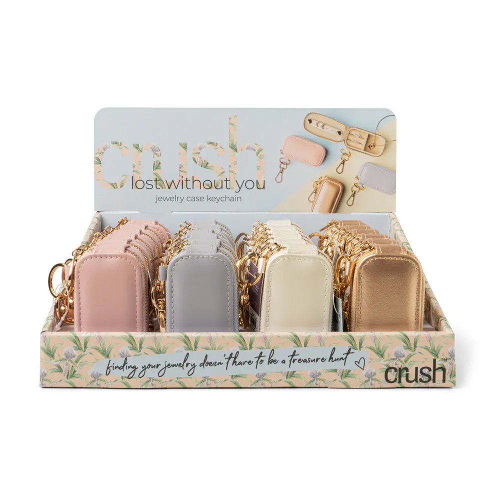 PORTE CLE PORTE BIJOUX ''LOST WITHOUT YOU'' - CRUSH - PRESENTOIR DE 24MCX