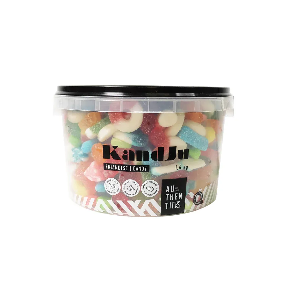 SEAU DE BONBONS MIX SABLÉ ET CLASSIQUE 1.4KG KANDJU