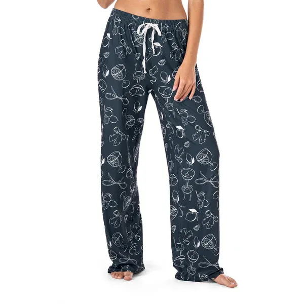 PANTALON DE PYJAMA EN SATIN HELLO MELLO  - S/M - ''SUNSET SPRITZ''