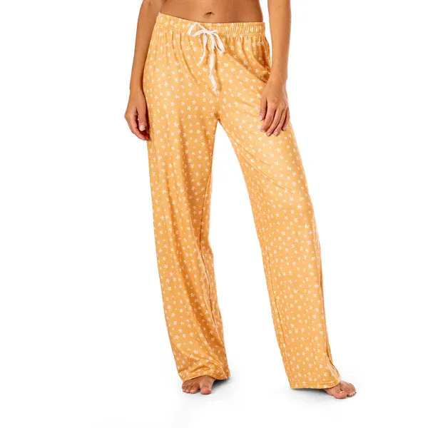 PANTALON DE PYJAMA EN SATIN HELLO MELLO  - L/XL - ''MELLOW YELLOW''