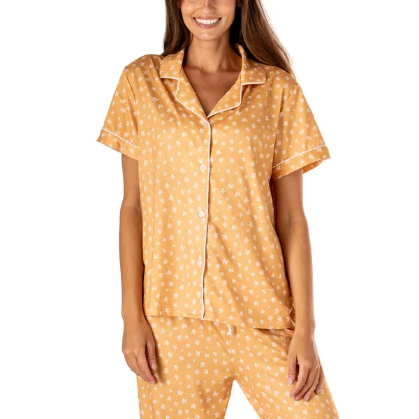CHEMISE DE PYJAMA EN SATIN HELLO MELLO - L/XL - ''MELLOW YELLOW''