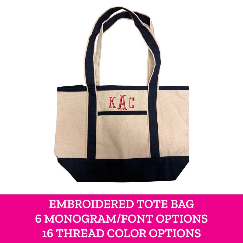 Personalized Embroidered Tote Bag