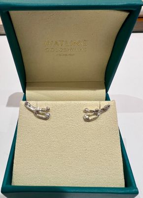 Silver Birdsnest Stud Earrings 20mm