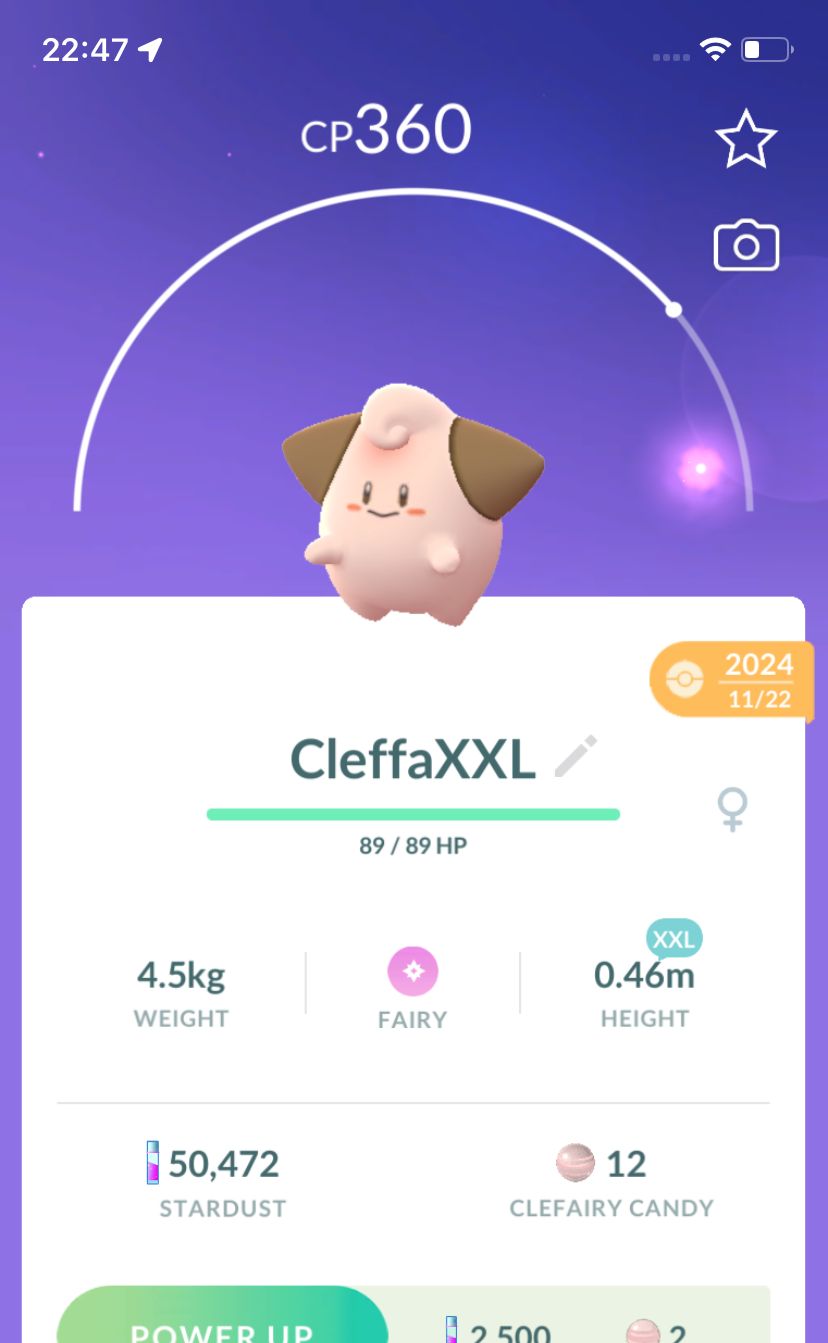 Cleffa (XXL Height) - Pokemon GO Trade Service