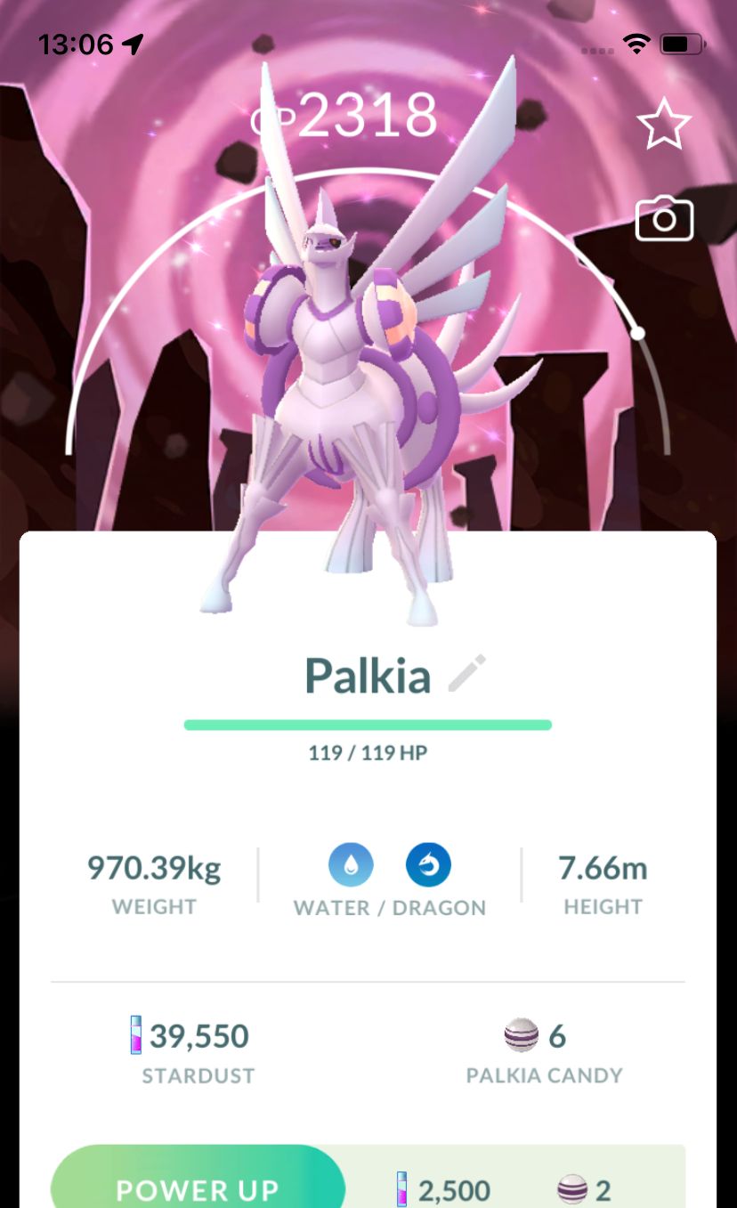 Palkia Origin Form + Spacial Rend with Background - Pokemon GO Trade Service