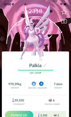 Palkia Origin Form + Spacial Rend with Background - Pokemon GO Trade Service