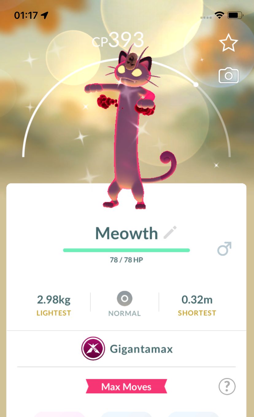 Shiny Meowth Gigantamax Trade - Pokemon GO Trade