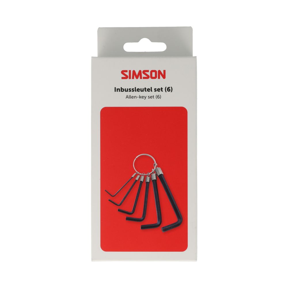 Simson Inbussleutelset – 6-delig aan ring