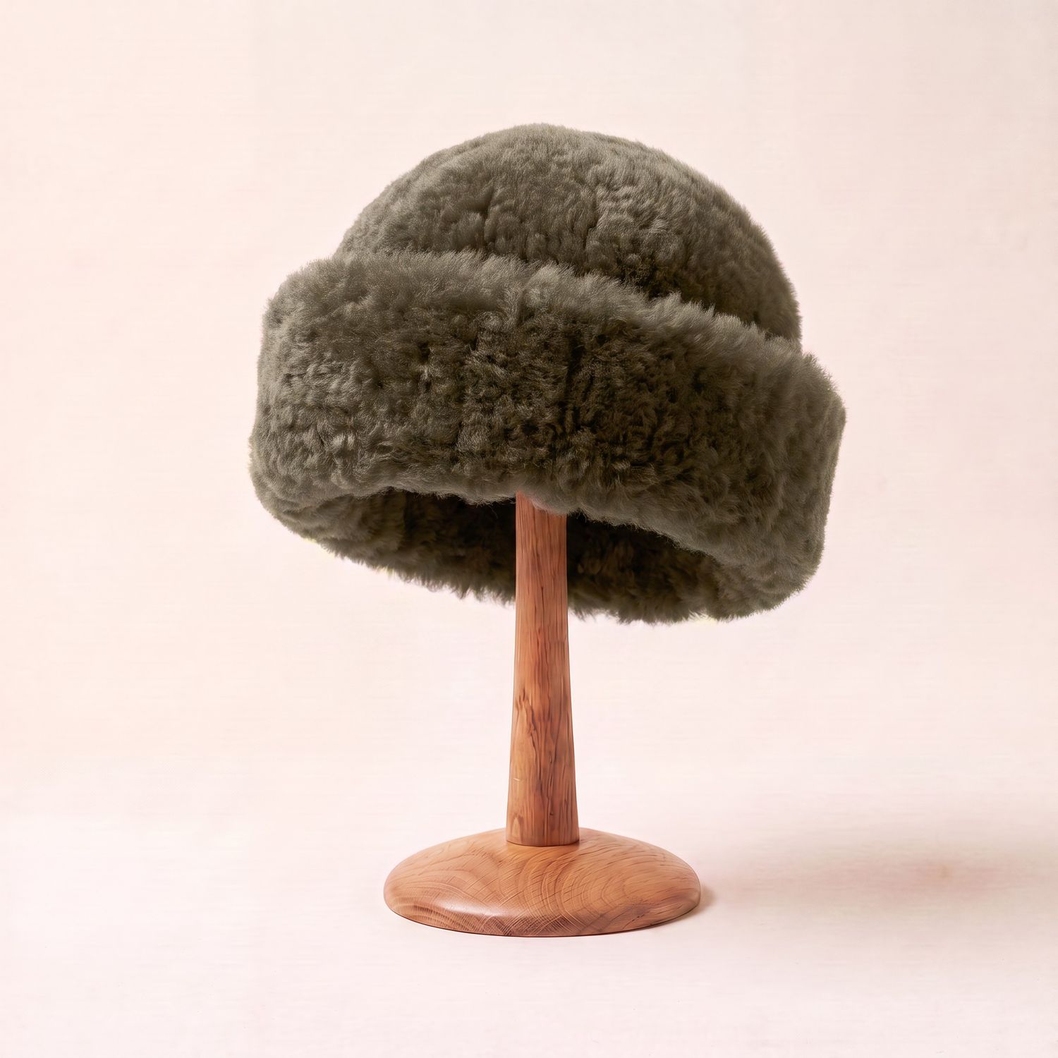 Olive Shearling | Turn-Up Hat Olive Shearling | Turn-Up Hat