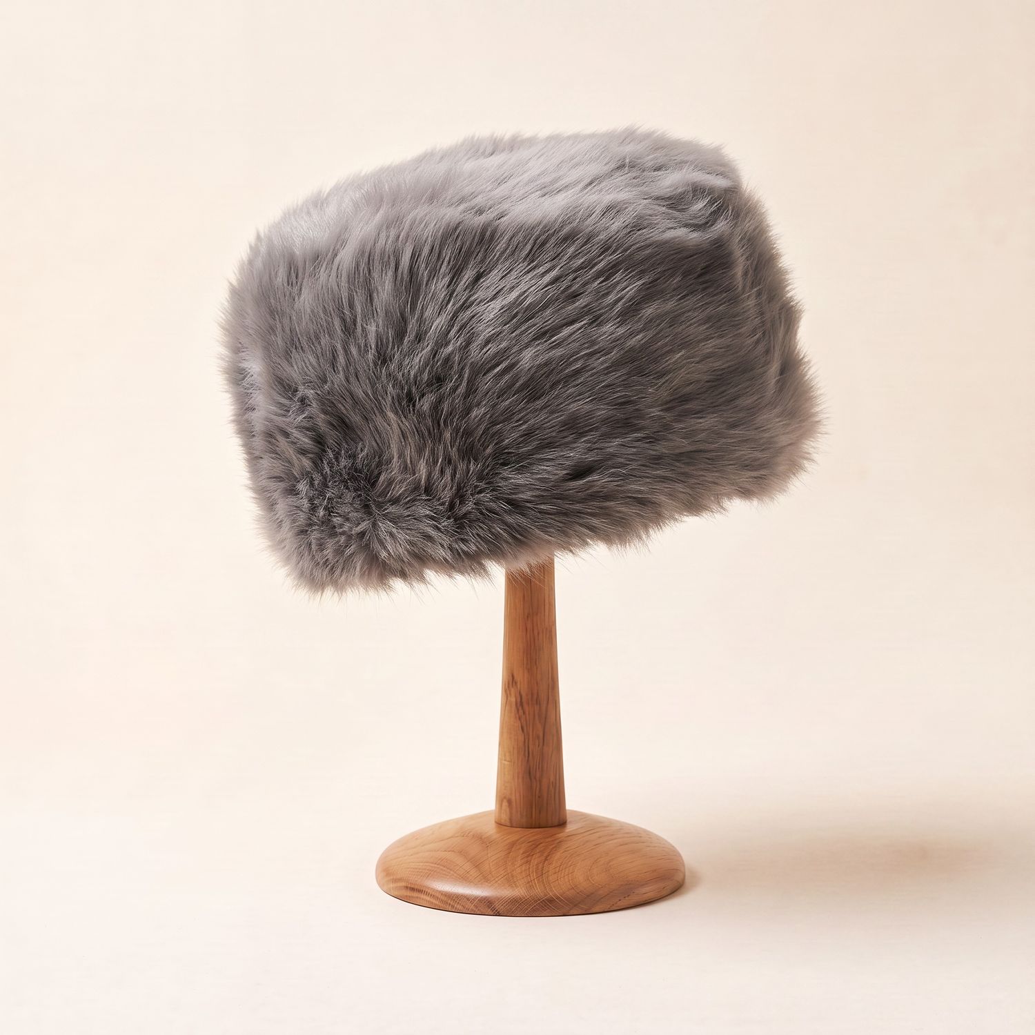 Silver Grey Toscana Shearling | Pillbox Hat Silver Grey Toscana Shearling | Pillbox Hat