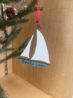 Keuka Lake Sail Boat Ornament