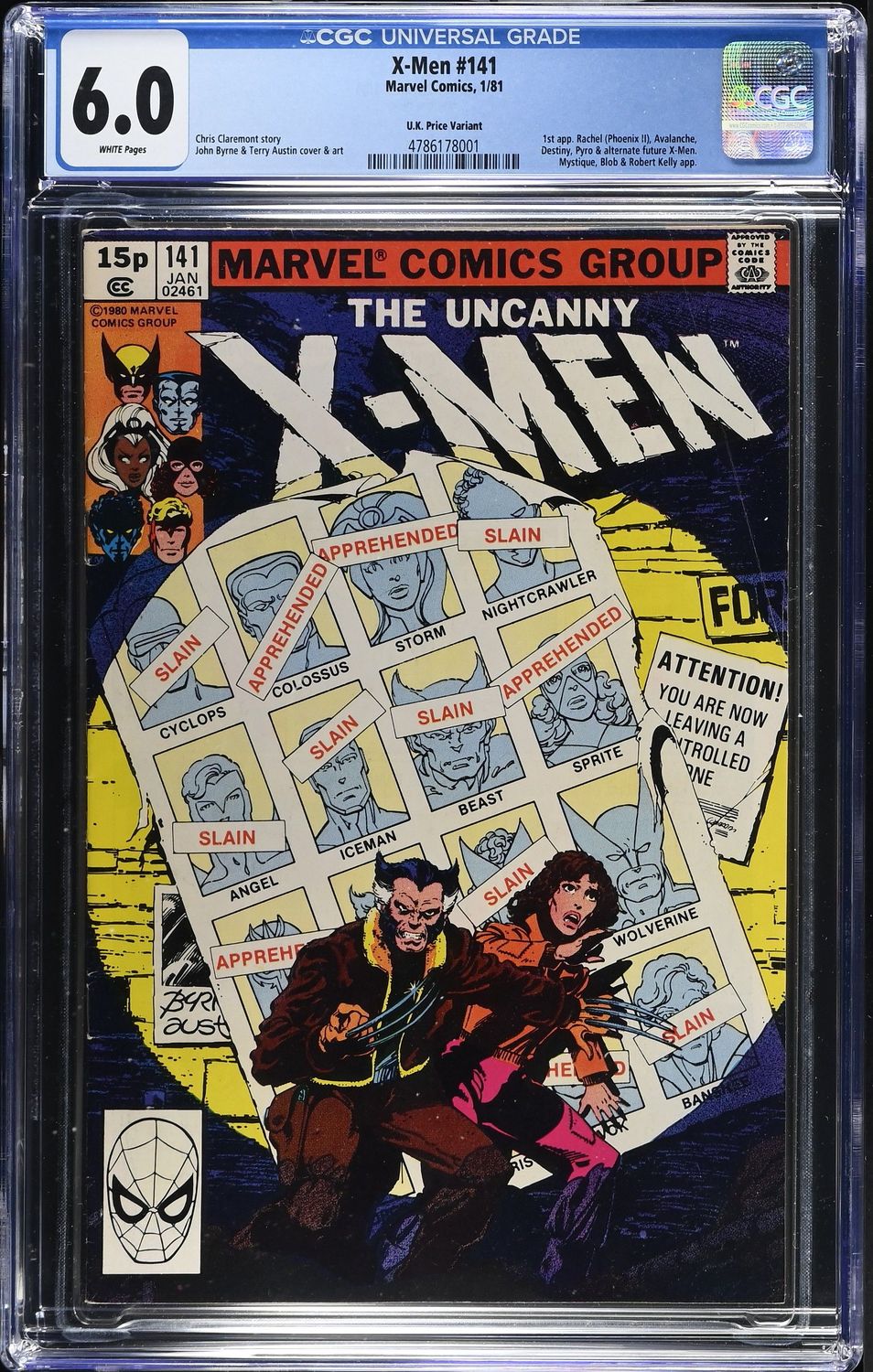 Uncanny X-Men # 141 CGC 6.0 Key Issue