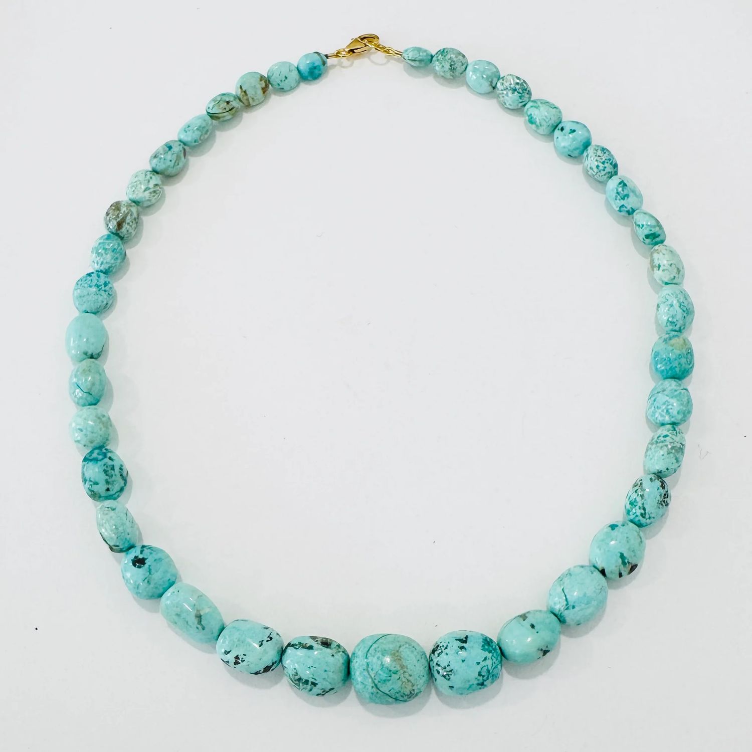 Theodosia Graduated Turquoise Nugget Necklace