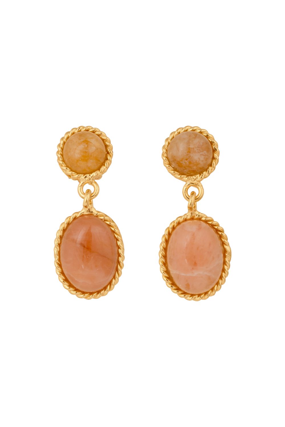 Sylvia Toledano Twisted Earrings in Golden Jasper
