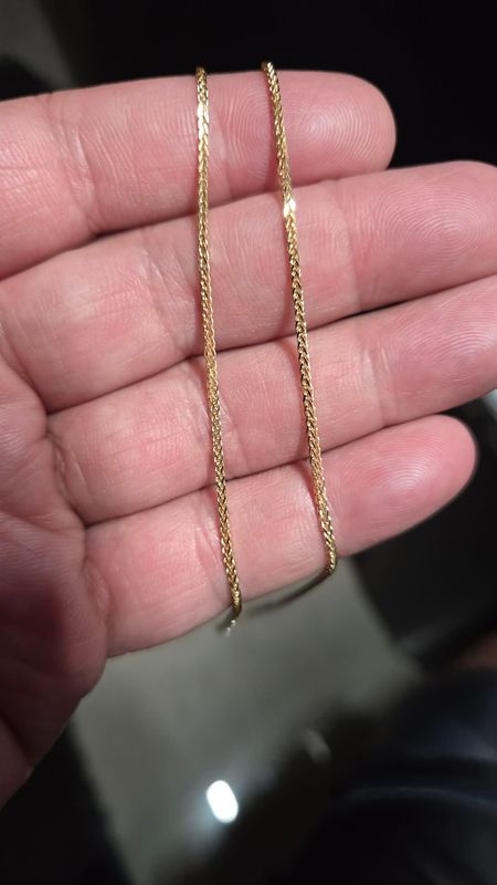 14K SQUARE WHEAT CHAINS