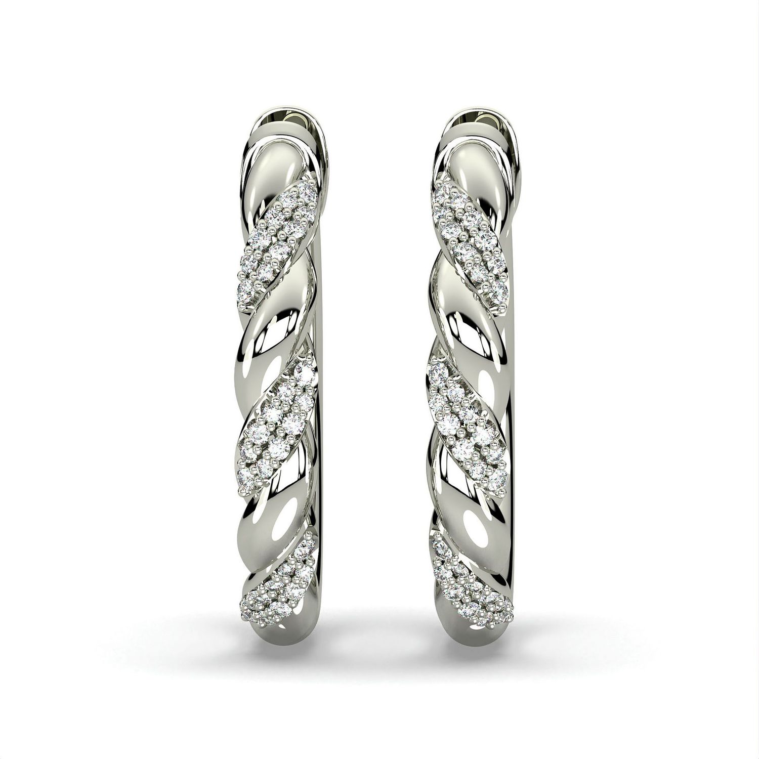 Diamond Hoop Earrings GSW150811