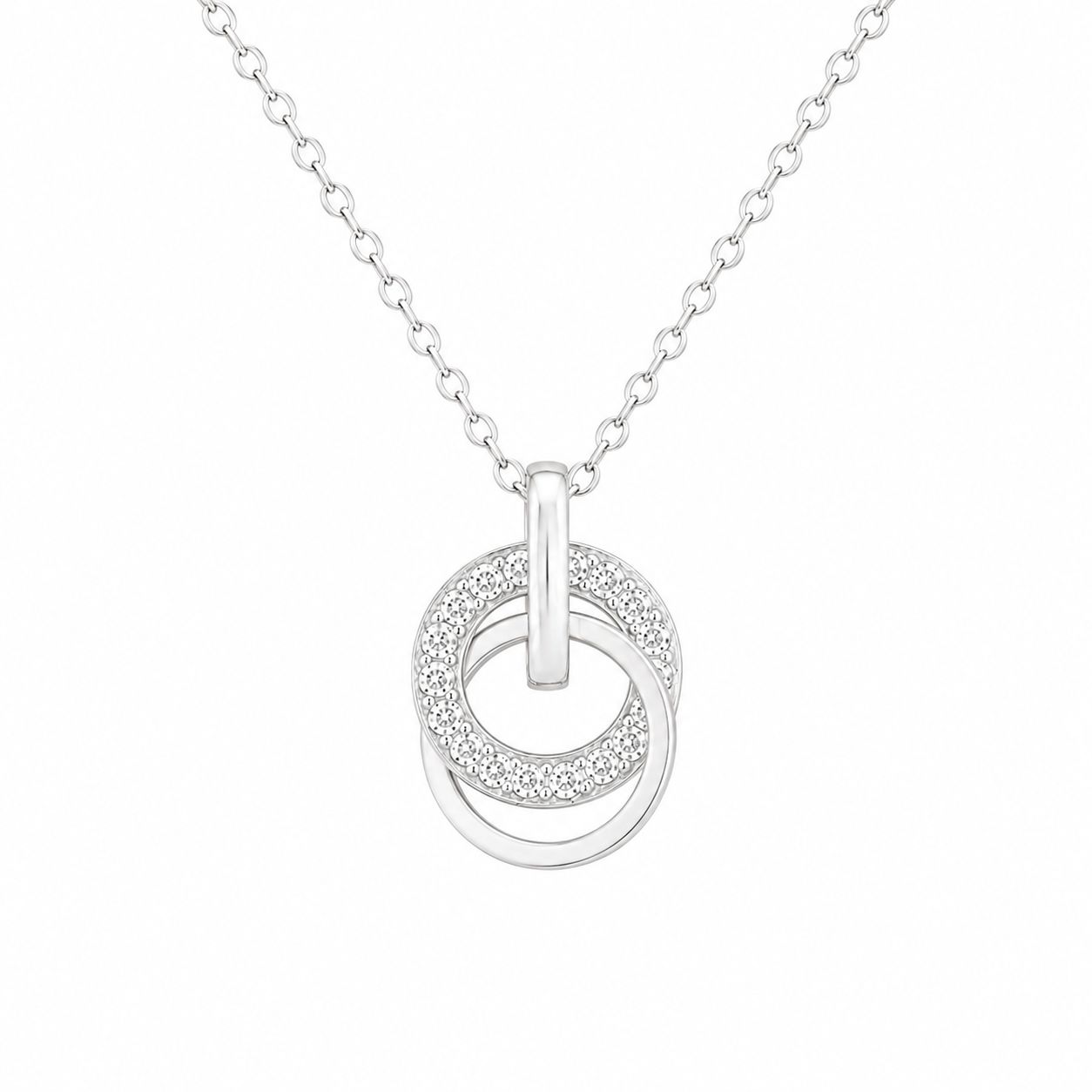 Sterling Silver LGD Interlocking Circles Necklace Sterling Silver LGD Interlocking Circles Necklace