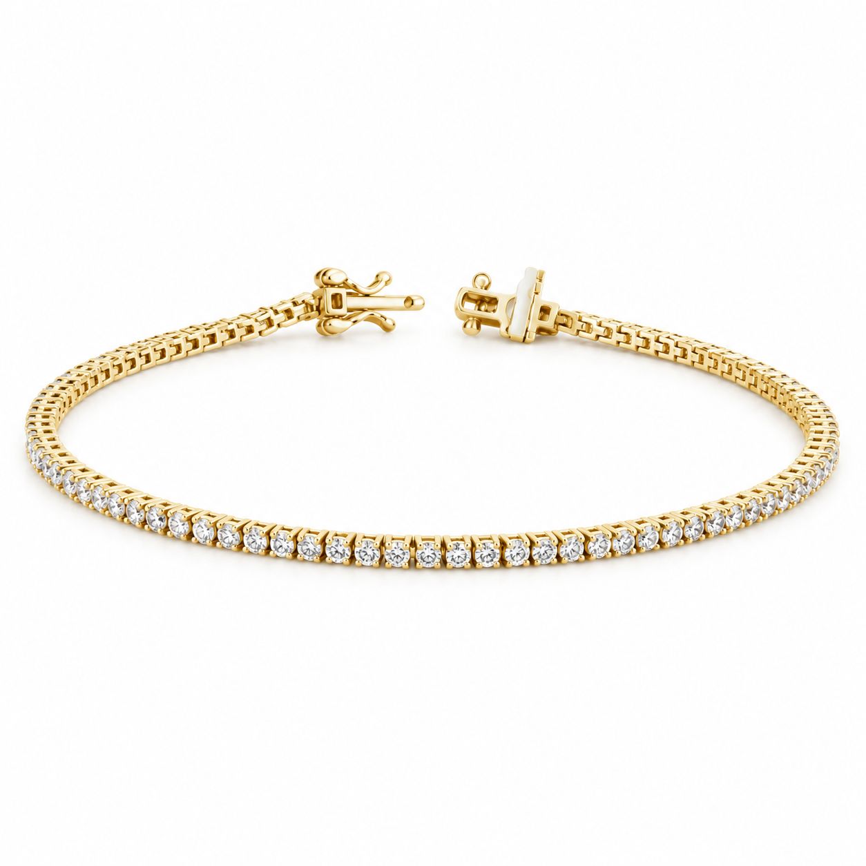 9ct Gold Lab Diamond Tennis Bracelet 2.00ct