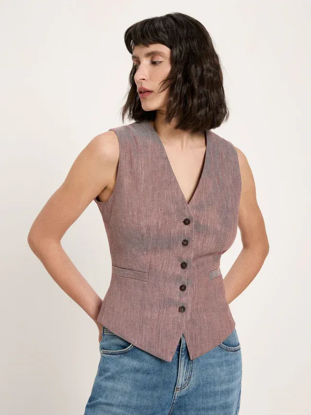 Z26 LANIUS GILET MOCCA-CREME