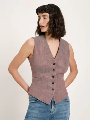 Z26 LANIUS GILET MOCCA-CREME Z26 LANIUS GILET MOCCA-CREME