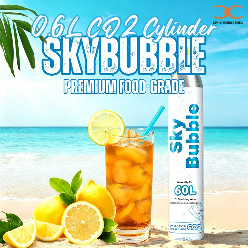 SkyBubble 0.6L CO₂ Cylinder – 425g / Up to 60L