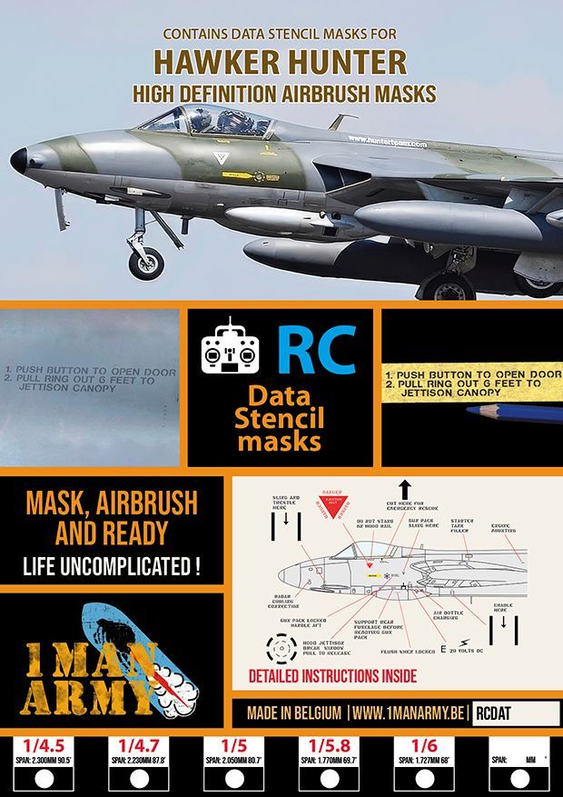 Hawker Hunter Stencil Masks Hawker Hunter Stencil Masks