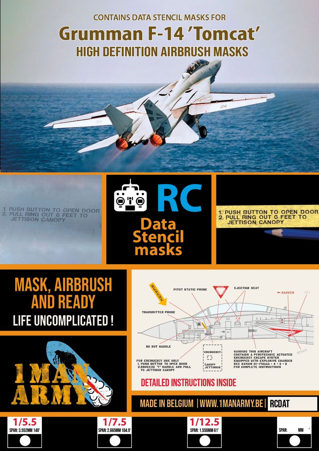 F-14 Tomcat Stencil Masks F-14 Tomcat Stencil Masks