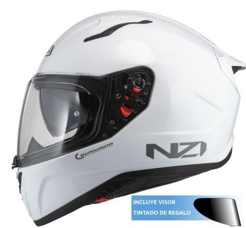 CASCO NZI FRECCIA DUO BLANCO + Pantalla Ahumada de regalo