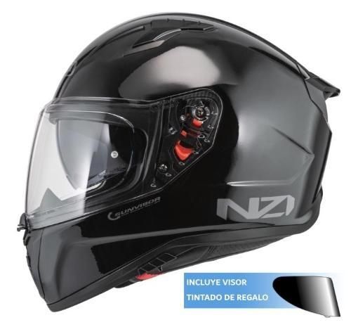 CASCO NZI FRECCIA DUO NEGRO BRILLO + Pantalla Ahumada de regalo