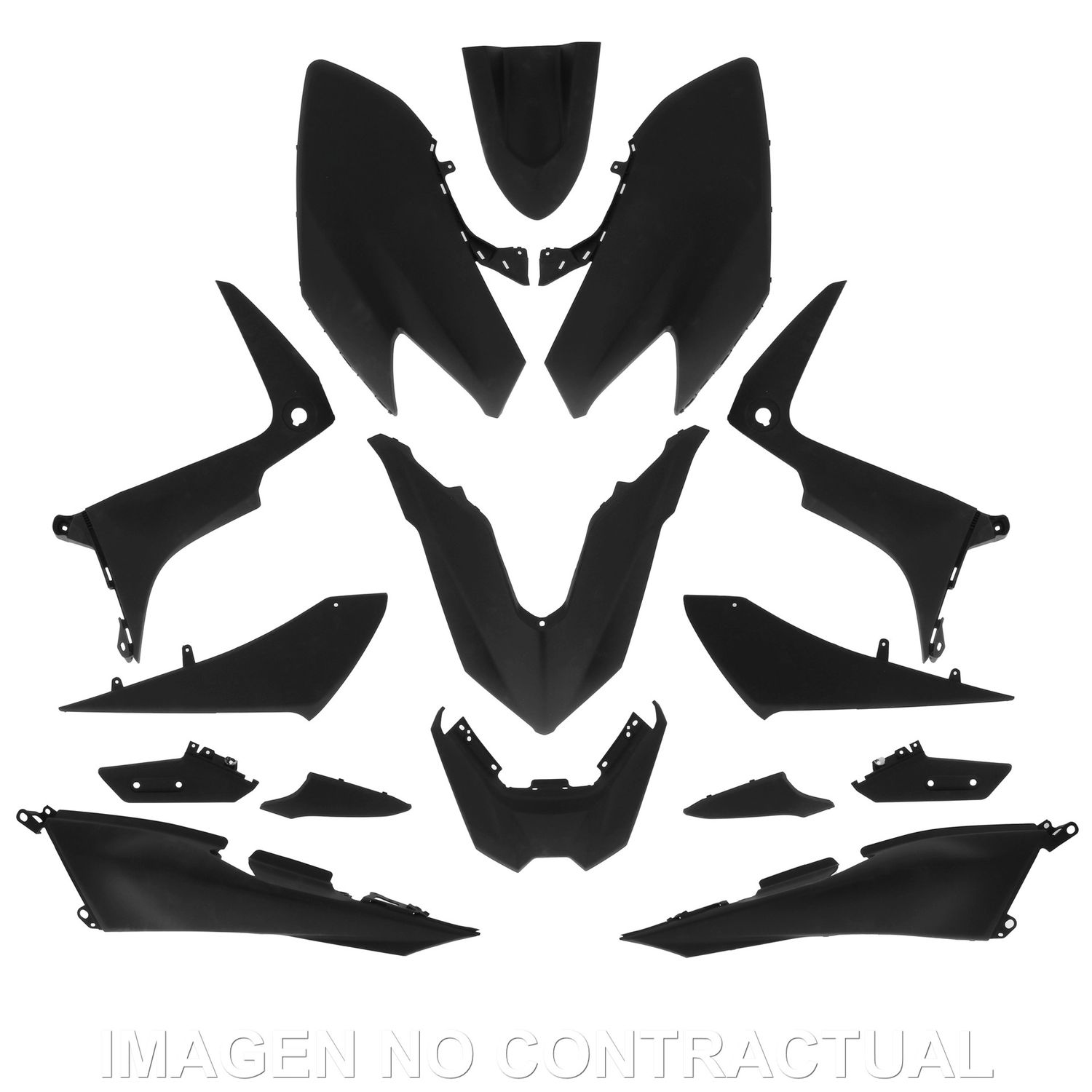 KIT PLASTICOS PARA YAMAHA T-MAX 530 NEGRO 2017/2019