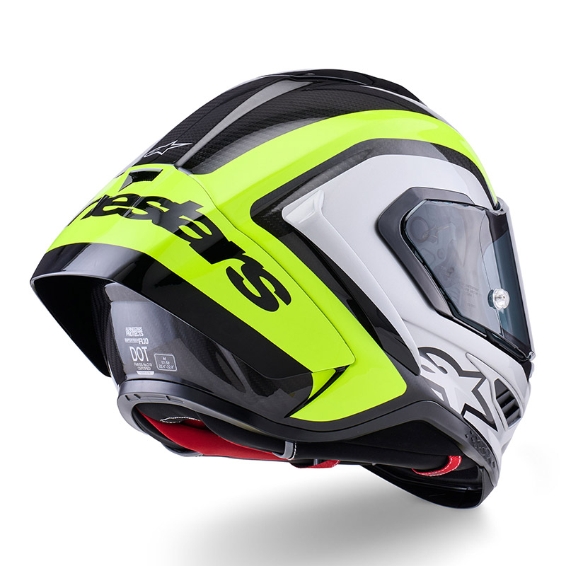 CASCO ALPINESTARS SUPERTECH R10 ARIUS ECE06/DOT FULL NEGRO-AMARILLO FLUO