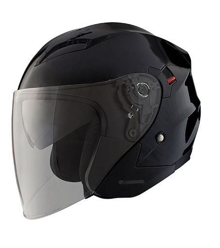 Casco Shiro Sh-450 Negro Brillo