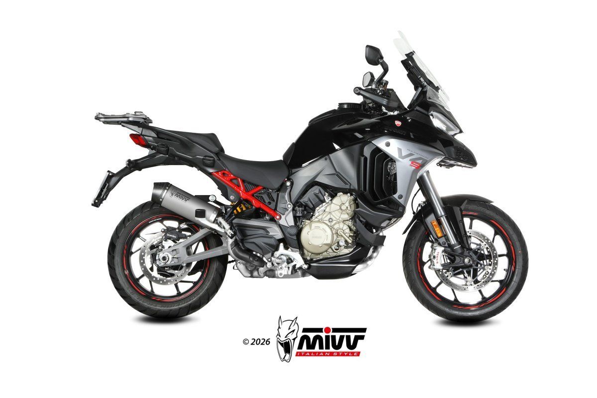Escape homologado Mivv OVAL en Titanio para DUCATI MULTISTRADA V4 / S / S SPORT 25-26 Escape homologado Mivv OVAL en Titanio para DUCATI MULTISTRADA V4 / S / S SPORT 25-26