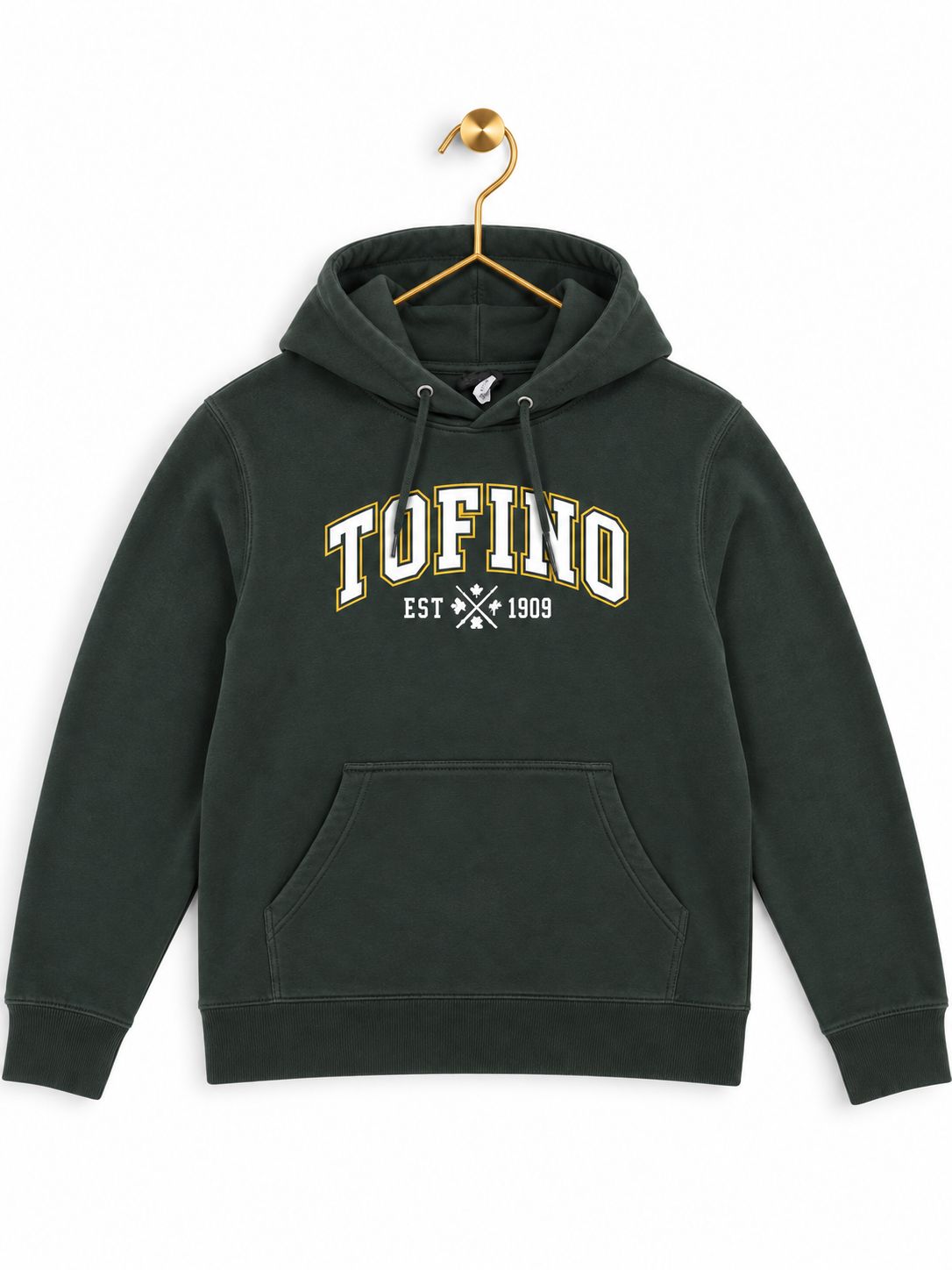 Tofino Arch Logo Hoodie, Deep Forest Green, Women's L