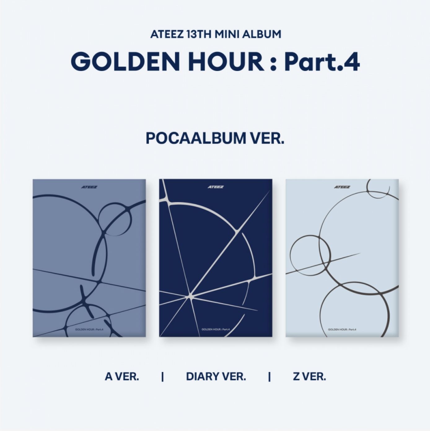 ATEEZ 13th Mini Album GOLDEN HOUR : Part.4 (POCAALBUM VER.) RANDOM - NO POB