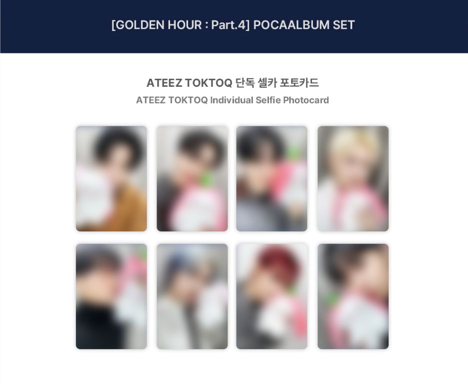 ATEEZ 13th Mini Album GOLDEN HOUR : Part.4 (POCAALBUM VER.), Choose Item: POB ONLY