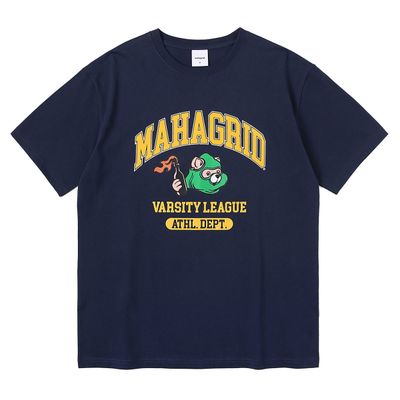 MAHAGRID VARSITY TEE - Navy Size M (as wear on Mingyu Seventeen) MAHAGRID VARSITY TEE - Navy Size M (as wear on Mingyu Seventeen)