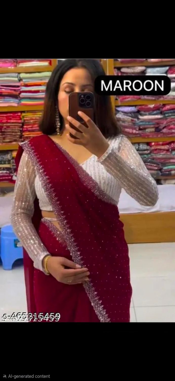 Crystal work Sarees