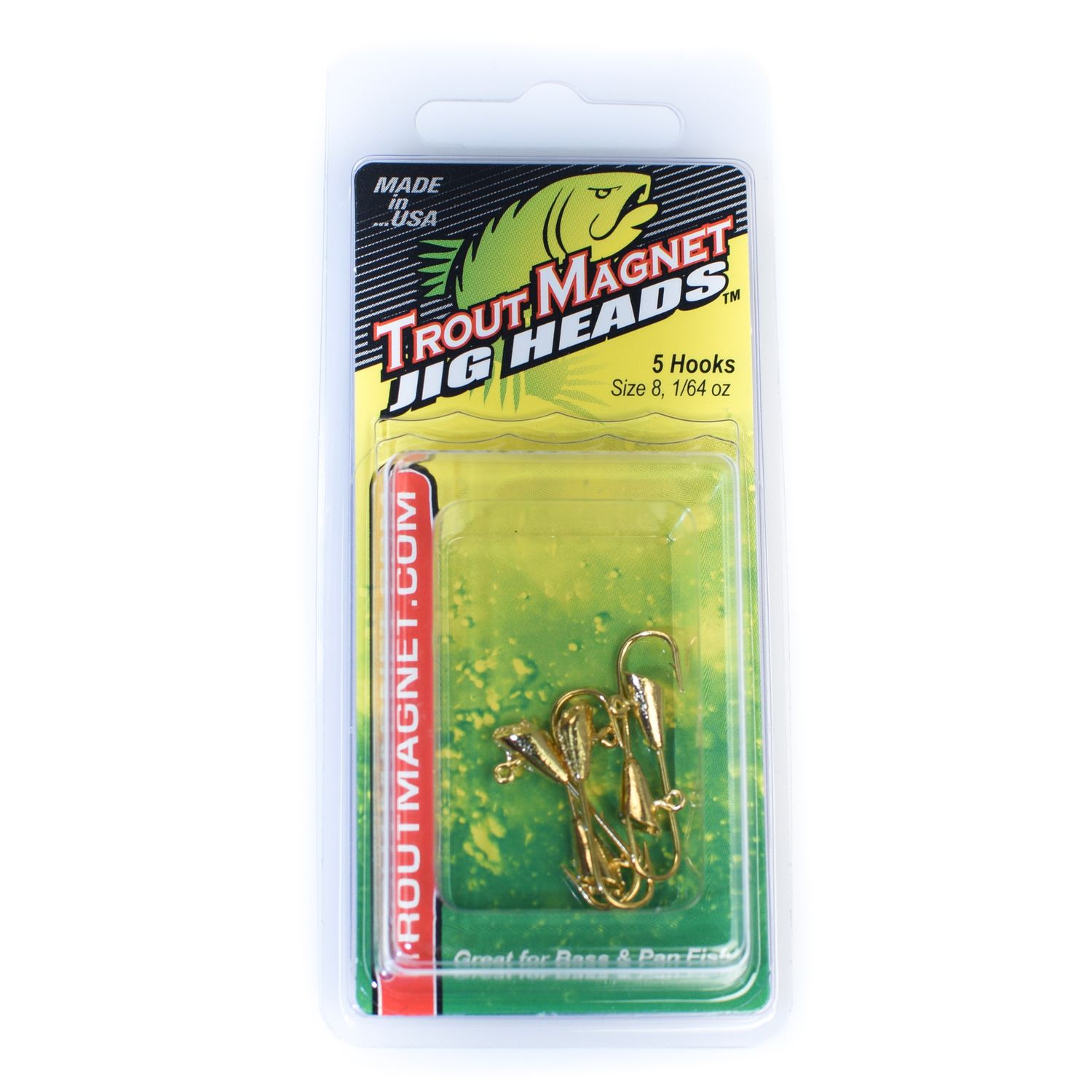  Leland Trout Magnet Replace, Gold 1/64oz 5pk