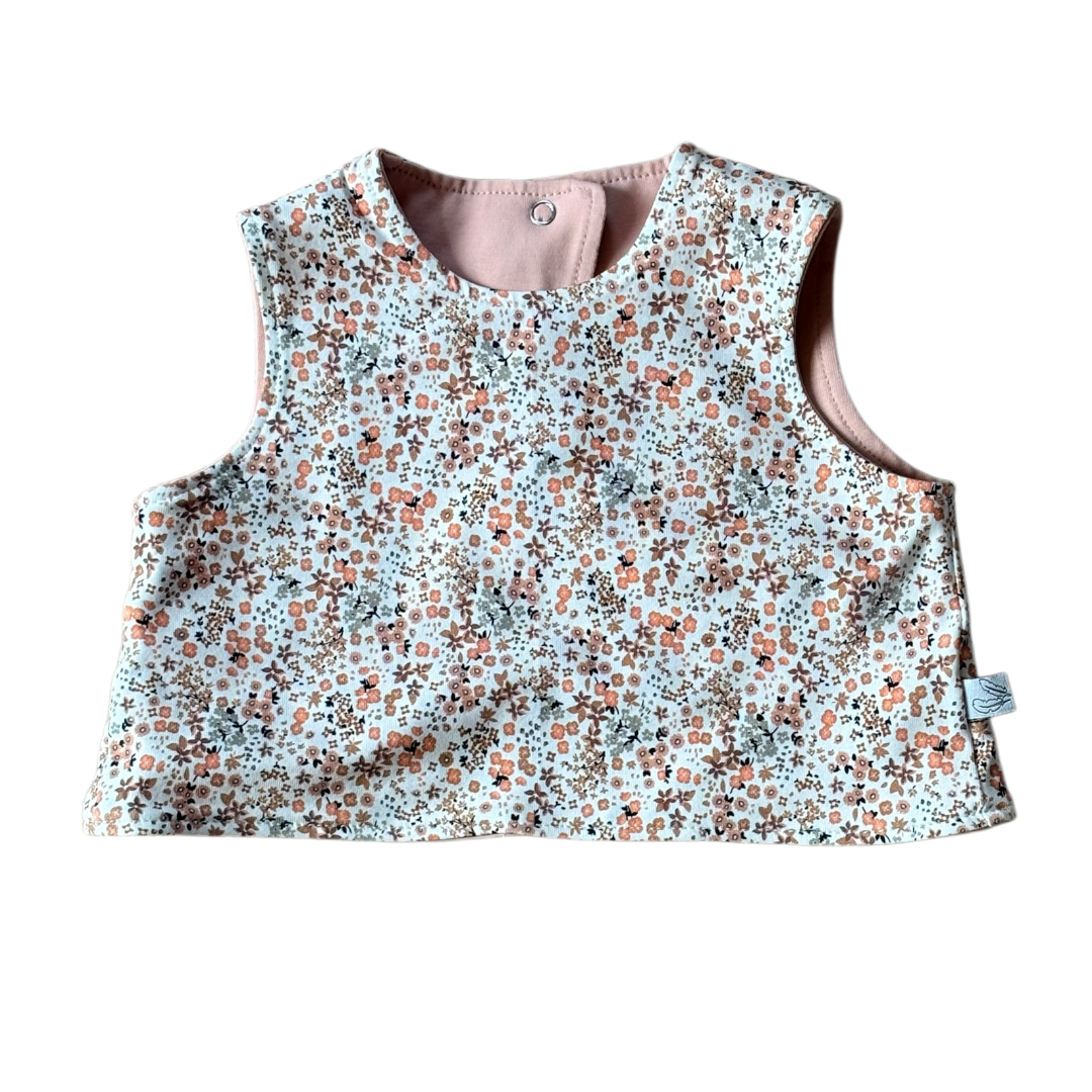 Apron Reversible  Flower/Crepe